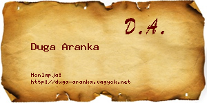 Duga Aranka névjegykártya