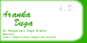 aranka duga business card